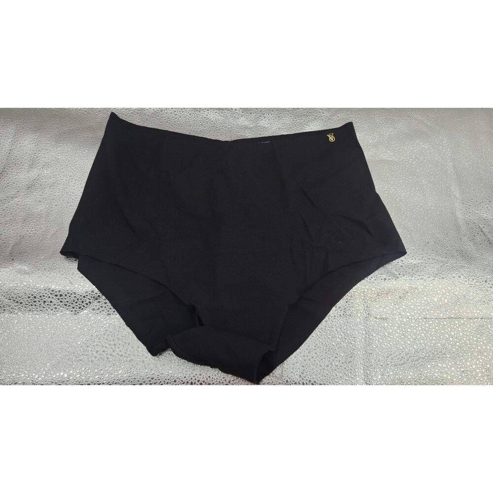 Victoria's Secret XL Black Seamless High Leg Brief Panty NWT